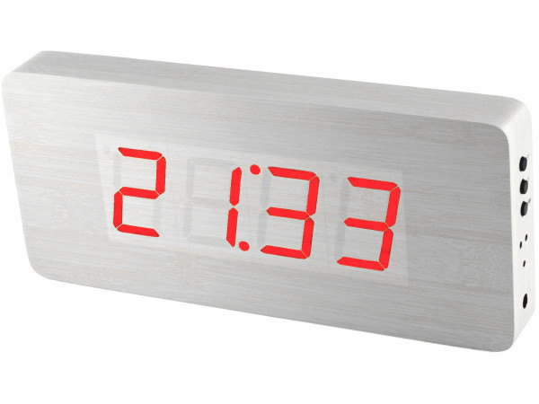 Digitálny LED budík/ hodiny MPM s dátumom a teplomerom 3672.00, red led, 25cm Digitálny LED budík/ hodiny MPM s dátumom a teplomerom 3672.00, red led, 25cm