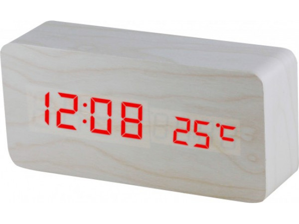 Digitálny LED budík MPM s dátumom a teplomerom C02.3564.00 RED, 15cm Digitálny LED budík MPM s dátumom a teplomerom C02.3564.00 RED, 15cm