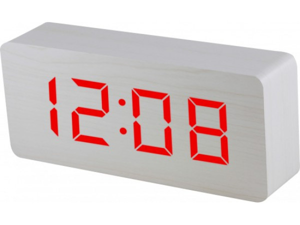 Digitálny LED budík MPM s dátumom a teplomerom C02.3565.00 RED, 21cm Digitálny LED budík MPM s dátumom a teplomerom C02.3565.00 RED, 21cm