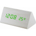 Digitálny LED budík MPM s dátumom a teplomerom C02.3570.00 GREEN, 15cm