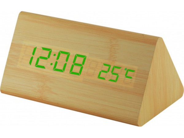 Digitálny LED budík MPM s dátumom a teplomerom C02.3570.51 GREEN, 15cm Digitálny LED budík MPM s dátumom a teplomerom C02.3570.51 GREEN, 15cm