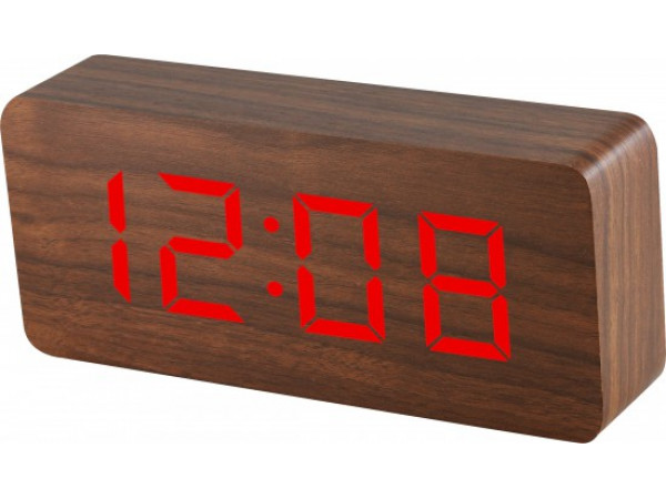 Digitálny LED budík MPM s dátumom a teplomerom C02.3565.50 RED, 21cm Digitálny LED budík MPM s dátumom a teplomerom C02.3565.50 RED, 21cm