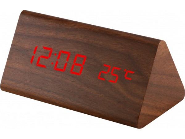 Digitálny LED budík MPM s dátumom a teplomerom C02.3570.50 RED, 15cm Digitálny LED budík MPM s dátumom a teplomerom C02.3570.50 RED, 15cm