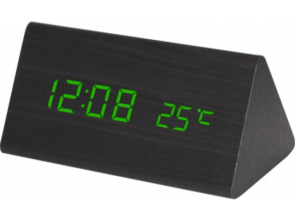 Digitálny LED budík MPM s dátumom a teplomerom C02.3570.90 GREEN, 15cm Digitálny LED budík MPM s dátumom a teplomerom C02.3570.90 GREEN, 15cm
