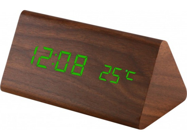 Digitálny LED budík MPM s dátumom a teplomerom C02.3570.50 GREEN, 15cm Digitálny LED budík MPM s dátumom a teplomerom C02.3570.50 GREEN, 15cm