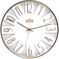Nástenné hodiny MPM, 3223.81 - šampaň, 30cm Nástenné hodiny MPM, 3223.81 - šampaň, 30cm