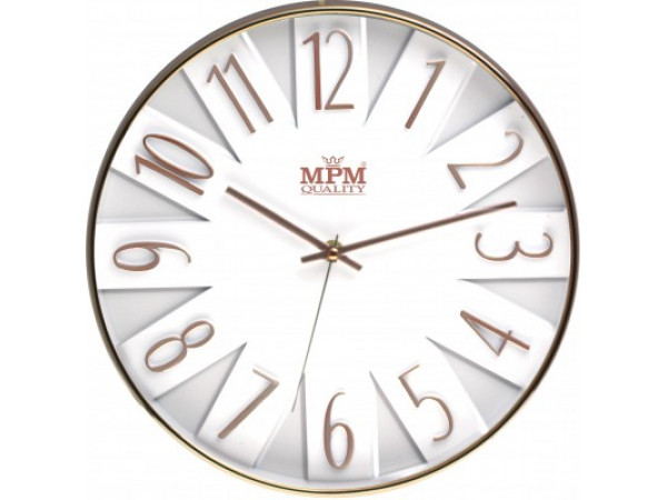 Nástenné hodiny MPM, 3223.81 - šampaň, 30cm Nástenné hodiny MPM, 3223.81 - šampaň, 30cm