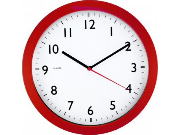 Nástenné hodiny MPM, 2476.20 - červená, 28cm Nástenné hodiny MPM, 2476.20 - červená, 28cm