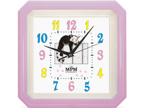 Nástenné hodiny MPM, 2418.24 - fialová, 34cm Nástenné hodiny MPM, 2418.24 - fialová, 34cm
