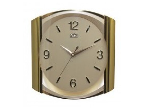 Nástenné hodiny MPM, 2430.80.SW - zlatá, 34cm Nástenné hodiny MPM, 2430.80.SW - zlatá, 34cm