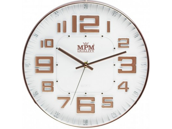 Nástenné hodiny MPM, 3225.81 - šampaň, 30cm Nástenné hodiny MPM, 3225.81 - šampaň, 30cm