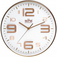 Nástenné hodiny MPM, 3221.81 - šampaň, 30cm