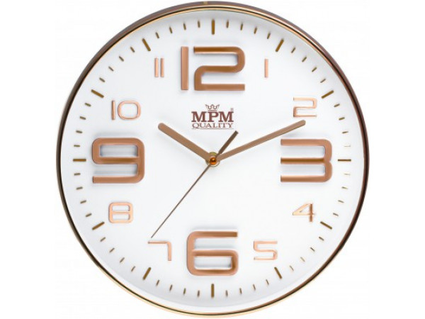 Nástenné hodiny MPM, 3221.81 - šampaň, 30cm Nástenné hodiny MPM, 3221.81 - šampaň, 30cm