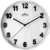 Nástenné hodiny MPM Beta E01.4051.00, biele 30,5 cm Nástenné hodiny MPM Beta E01.4051.00, biele 30,5 cm