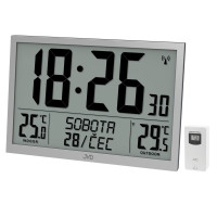 Digitálne rádiom riadené XL hodiny JVD RB9412.2, biele Digitálne rádiom riadené XL hodiny JVD RB9412.2, biele