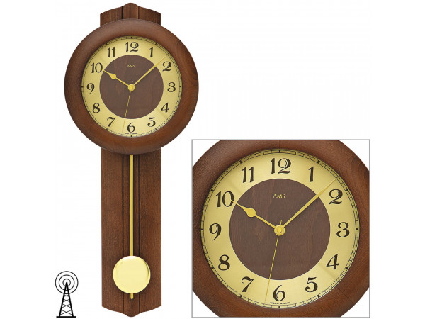 Kyvadlové hodiny 5165/1 AMS riadené rádiových signálom 62cm Kyvadlové hodiny 5165/1 AMS riadené rádiových signálom 62cm