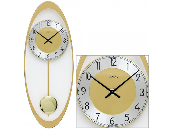 Kyvadlové nástenné hodiny 7417 AMS 50cm Kyvadlové nástenné hodiny 7417 AMS 50cm