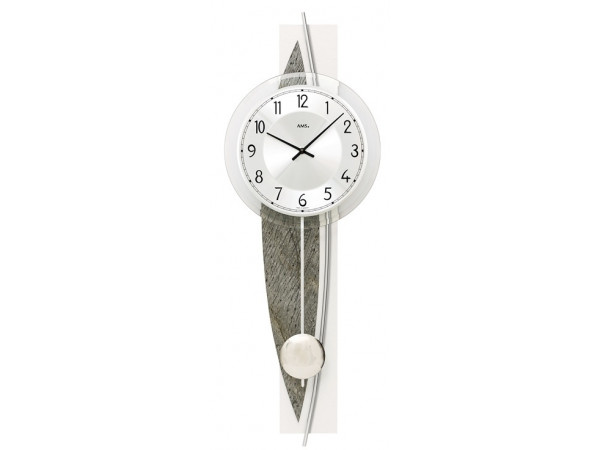 Dizajnové nástenné kyvadlové hodiny 7456 AMS 67cm