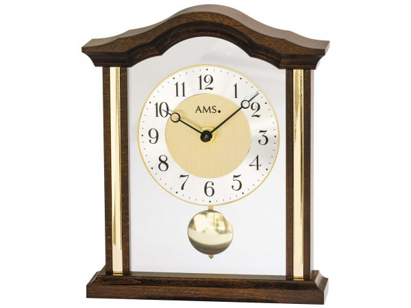 Luxusné drevené stolové hodiny 1174/1 AMS 23cm