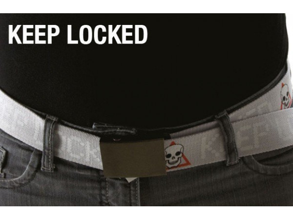 Opasok s upozornením WANTED, Keep Locked! Opasok s upozornením WANTED, Keep Locked!