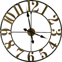 Designové nástenné hodiny Golden dial, 70cm