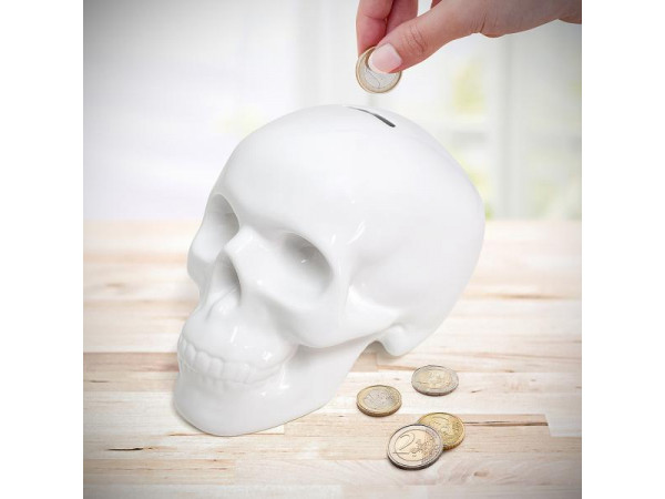 Pokladnička Balvi Skully, biela Pokladnička Balvi Skully, biela