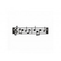 Vešiačik na kľúče nástenný Balvi Music 27445 kov 21cm, čierny Vešiačik na kľúče nástenný Balvi Music 27445 kov 21cm, čierny