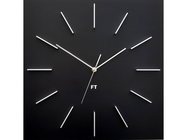 Dizajnové nástenné hodiny Future Time FT1010BK Square black 40cm Dizajnové nástenné hodiny Future Time FT1010BK Square black 40cm