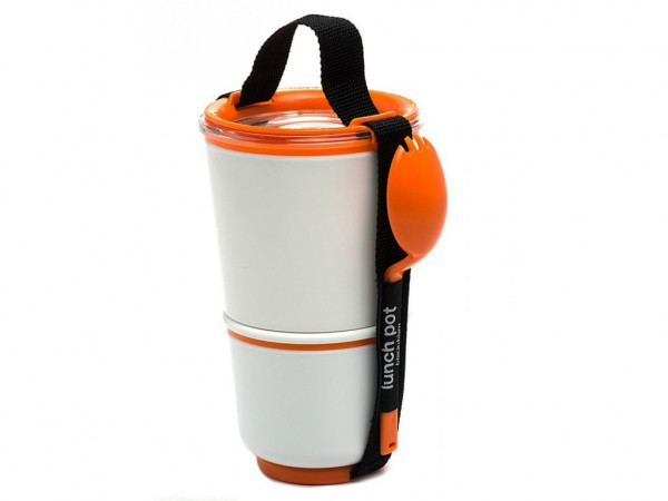 BLACK-BLUM Lunch Pot, biely / oranžový BLACK-BLUM Lunch Pot, biely / oranžový