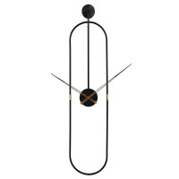 Luxusné oválne hodiny O8800 – Čierny industriálny minimalizmus (90 cm) Luxusné oválne hodiny O8800 – Čierny industriálny minimalizmus (90 cm)