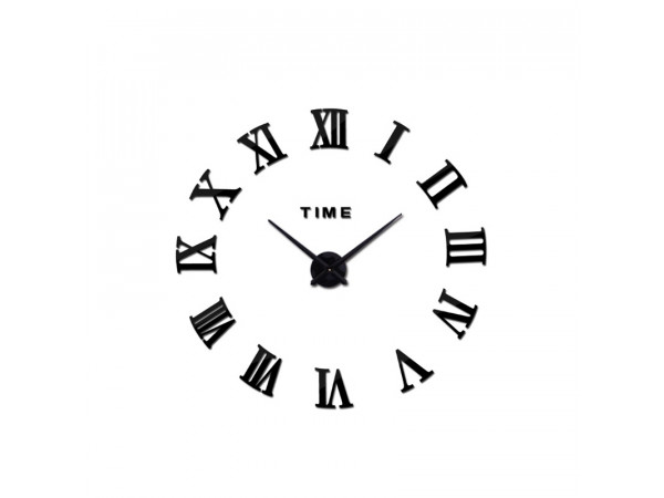 3D Nalepovacie hodiny DIY Clock Roma C2, čierne 90-130cm 3D Nalepovacie hodiny DIY Clock Roma C2, čierne 90-130cm