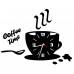 Nástenné hodiny DIY, Coffee Time Black, 64x43cm