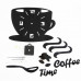 Nástenné hodiny DIY, Coffee Time Mirror, 64x43cm Nástenné hodiny DIY, Coffee Time Mirror, 64x43cm