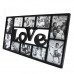 Fotorám Love na 10 fotiek, čierny, 72x36cm Fotorám Love na 10 fotiek, čierny, 72x36cm