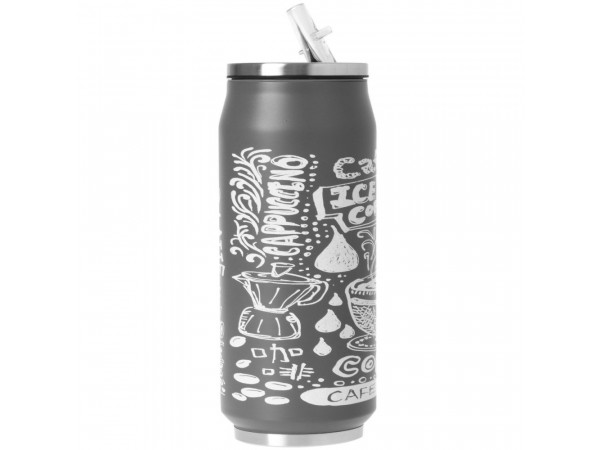 Termohrnček Plechovka, Odelo, 500ml, Ice šedý Termohrnček Plechovka, Odelo, 500ml, Ice šedý