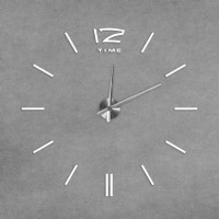 3D Nalepovacie hodiny DIY Clock BIG Time Espa, Biele 80-130cm