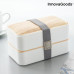 Dvojitý obedový box s príborom InnovaGoods Hermetically Sealed In1220 Dvojitý obedový box s príborom InnovaGoods Hermetically Sealed In1220