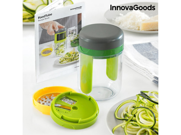 Spiralizer a strúhadlo s knihou receptov InnovaGoods FoodTube IN1025