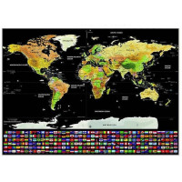 Stieracia mapa sveta s vlajkami 82x59cm IS9409 Stieracia mapa sveta s vlajkami 82x59cm IS9409