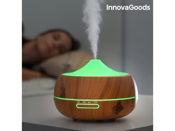Zvlhčovač aróma difúzor InnovaGoods Aromatherapy Wood IN0980