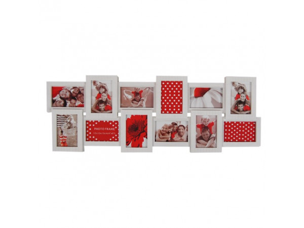Biely multirám na 12 fotiek , 90cm Biely multirám na 12 fotiek , 90cm