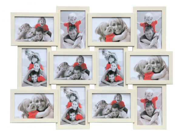 Plastový fotorám pre 12 fotiek 10x15 krémový, 60x46cm Plastový fotorám pre 12 fotiek 10x15 krémový, 60x46cm