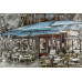 Kovový obraz 120X80 Parížska kaviarnička, FAM1069C