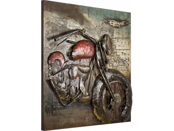 Kovový obraz ART 100x100cm Motorka G130311 Kovový obraz ART 100x100cm Motorka G130311