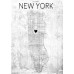 Obraz na plátne 50x70cm MAPA New York 2, c808