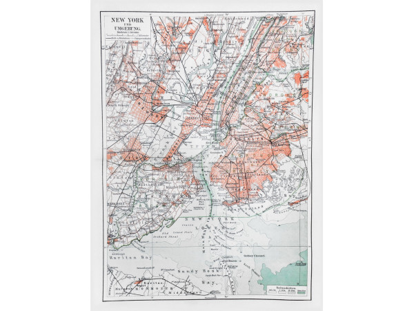 Obraz na plátne 75x100 Mapa New York, c885