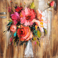 Obraz 80x80cm Kytica kvetov Obraz 80x80cm Kytica kvetov
