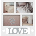 Multirám na 4 fotky Falc 0022 Love, biela Multirám na 4 fotky Falc 0022 Love, biela