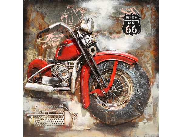 Kovový obraz ART 100x100cm Motorka 0374 Kovový obraz ART 100x100cm Motorka 0374