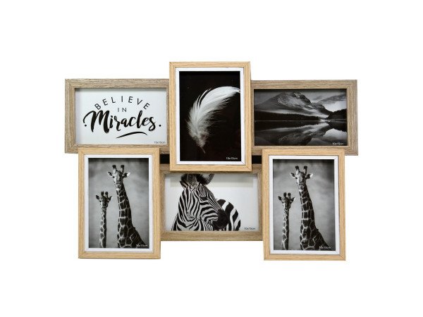 MDF hnedý multirám na 6 fotiek svetlý 2028NW MDF hnedý multirám na 6 fotiek svetlý 2028NW